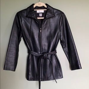Genuine Lamb Skin black leather jacket